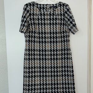 Tommy Hilfiger Houndstooth-Print A-Line Dress Size 12
